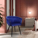 Poltrona sedia velluto design con braccioli cucina soggiorno Chantilly Caratteristiche