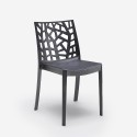 Set tavolo da pranzo giardino 150x90cm 6 sedie esterno nero Sunrise Dark 