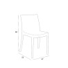 Set da giardino tavolo 80x80cm 4 sedie esterno bianco Provence Light 
