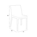 Set da giardino tavolo 80x80cm 4 sedie esterno bianco Provence Light 