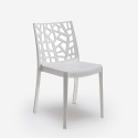 Set da giardino 6 sedie tavolo da esterno 150x90cm bianco Sunrise Light 