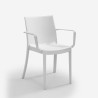 Set tavolo allungabile 160-220cm 6 sedie da giardino bianco Liri Light 