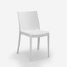 Set da giardino tavolo 80x80cm 4 sedie esterno bianco Provence Light 