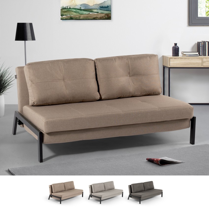  Bellamy: divano letto 2 posti moderno design tessuto soggiorno 