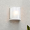 Lampada da parete applique muro stile classico vetro smerigliato Corona Saldi