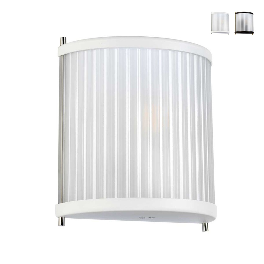 Lampada da parete applique muro stile classico vetro smerigliato Corona Vendita