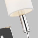 Lampada da muro parete 2 paralumi tessuto bianco stile classico Brianna2 Stock