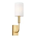 Lampada da parete classica moderna paralume in tessuto bianco Brianna1 Offerta