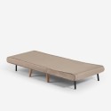 Poltrona letto pieghevole tessuto piedini in legno Miriam 