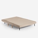 Divano letto soggiorno 2 posti stile scandinavo tessuto Elettra 