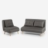 Set divano letto 2 posti scandinavo + poltrona pieghevole Sienna Saldi