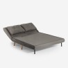 Set divano letto 2 posti scandinavo + poltrona pieghevole Sienna 