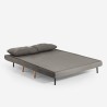 Set divano letto 2 posti scandinavo + poltrona pieghevole Sienna 