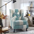 Poltrona patchwork relax bergère reclinabile poggiapiedi azzurro Ethron Promozione