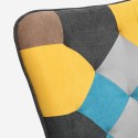 Set poltrona patchwork + pouf poggiapiedi stile scandinavo Chapty Plus Costo