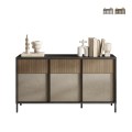 Credenza soggiorno cucina moderna in legno 156x40x86cm 3 ante Pitea Promozione