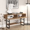 Consolle ingresso in legno metallo stile industriale 2 cassetti Etage Sconti