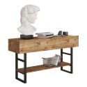 Consolle ingresso in legno metallo stile industriale 2 cassetti Etage Vendita