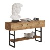 Consolle ingresso in legno metallo stile industriale 2 cassetti Etage Vendita