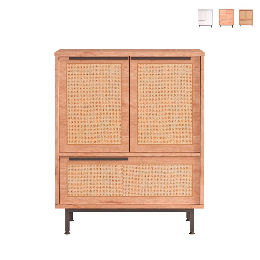 Mobile multiuso credenza cucina scarpiera 3 ante legno 75x36x90cm Thaon Vendita Mobile multiuso credenza cucina scarpiera 3 ante legno 75x36x90cm Thaon Vendita