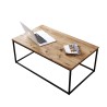 Tavolino salotto da caffè legno metallo minimal industriale 100x60cm Nael Vendita