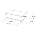 Tavolino bianco basso da salotto con 2 ante in legno 90x60cm Tynne Scelta