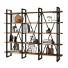 Libreria a parete design moderno metallo scaffali legno 220x34x180cm Batuan Vendita
