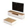 Set mobile TV 3 ante + tavolino basso bianco legno design moderno Award Vendita