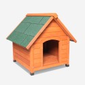 Cuccia legno esterno giardino cani taglia medio piccola 78x88x79 Fritz Promozione