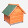 Cuccia cani in legno casetta da esterno taglia media 85x101x85 Linus Sconti
