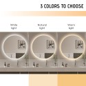 Specchio bagno rotondo 70cm design retroilluminato luci led Rotorua L Saldi
