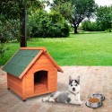 Cuccia legno esterno giardino cani taglia medio piccola 78x88x79 Fritz Vendita
