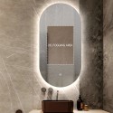 Specchio bagno moderno retroilluminato ovale 50x80cm luci led Konughs M Saldi