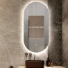 Specchio bagno moderno retroilluminato ovale 50x80cm luci led Konughs M Saldi