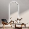 Specchio ovale da parete soggiorno 65x170cm retroilluminato cornice Reyk Sconti