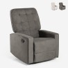 Poltrona relax dondolo reclinabile con rotazione 360 poggiapiedi Anita Stock