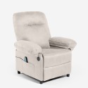 Poltrona relax reclinabile massaggiante USB con poggiapiedi Noemi Misure