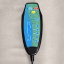 Poltrona relax reclinabile massaggiante USB con poggiapiedi Noemi 