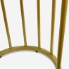Tavolo manicure effetto marmo bianco metallo dorato 110x45x80cm Monika Sconti