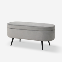 Pouf contenitore poggiapiedi in velluto panca ingresso design Renoir Scelta