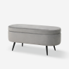 Pouf contenitore poggiapiedi in velluto panca ingresso design Renoir Scelta
