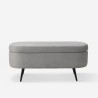 Pouf contenitore poggiapiedi in velluto panca ingresso design Renoir Modello