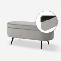 Pouf contenitore poggiapiedi in velluto panca ingresso design Renoir Caratteristiche