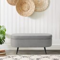 Pouf contenitore poggiapiedi in velluto panca ingresso design Renoir Saldi