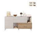 Madia cucina soggiorno 2 ante 2 cassetti legno bianco 181x42x94cm Kamie Promozione