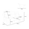 Divano 3 posti relax reclinabile manuale similpelle moderno grigio Kiros 