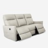 Divano 3 posti relax reclinabile manuale similpelle moderno grigio Kiros Catalogo