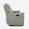 Divano 3 posti relax reclinabile manuale similpelle moderno grigio Kiros Prezzo