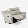 Divano 3 posti relax reclinabile manuale similpelle moderno grigio Kiros Caratteristiche
