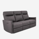 Divano 3 posti relax elettrico reclinabile 2 USB in similpelle Jovit Saldi